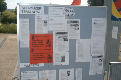 Schweizer Fan-Betreuung während der WM in Deutschland. Zur kommenden EURO wird das Land sein Angebot auf mehrere Millionen Besucher ausweiten müssen