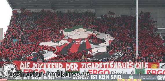 Auch in diesem Jahr wurde die Choreografie der Ultras Nürnberg genehmigt.<br />    <button type=