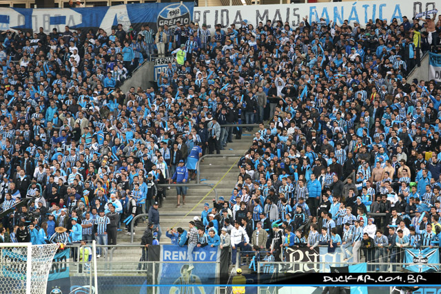 Gremio-Fans beim Pokalspiel gegen den FC Santos.<br />Bild: Ducker.com.br“><figcaption>Gremio-Fans beim Pokalspiel gegen den FC Santos.<br />Bild: Ducker.com.br</figcaption></figure>
<figure><img decoding=