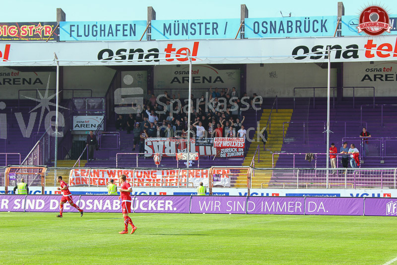 Jahn Regensburg Fans am Wochenende in Osnabrück.<br />    <button type=