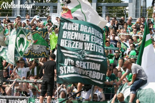 Mit den von Stadionverbot betroffenen Werder-Fans sollte in Bremerhaven das Stadion besucht werden.<br />    <button type=
