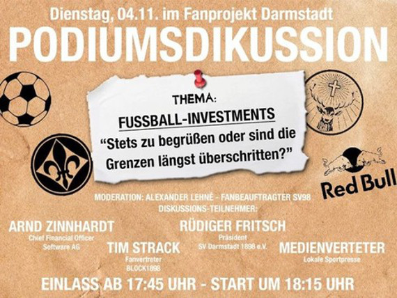 Die Einladung für die Diskussion.<br />    <button type=
