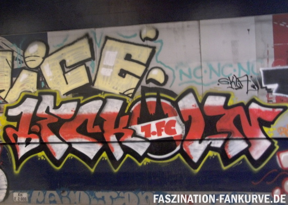 Graffiti der Kölner-Fans<br />    <button type=