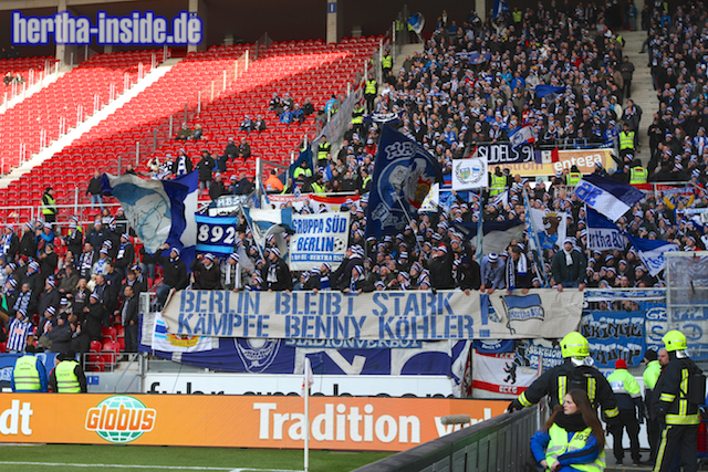 Spruchband der Hertha Fans in Mainz<br />    <button type=