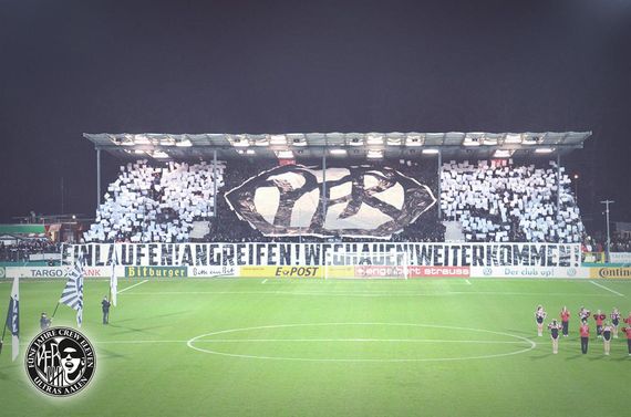 Die Choreo der VfR-Fans<br />    <button type=
