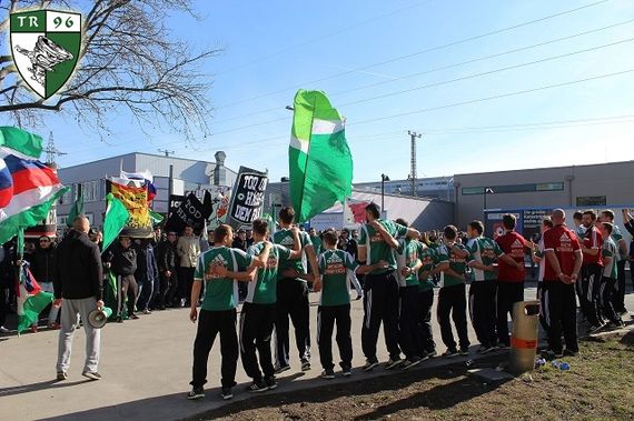 Verabschiedung der Mannschaft vor dem Derby. Bild: TornadosRapid.at