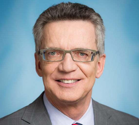Bundesinnenminister Tho­mas de Mai­ziè­re (CDU). <br />    <button type=