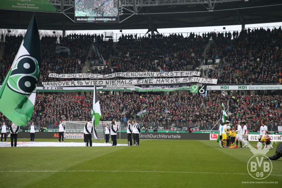Fanproteste am vergangenen Wochenende in Hannover<br />    <button type=