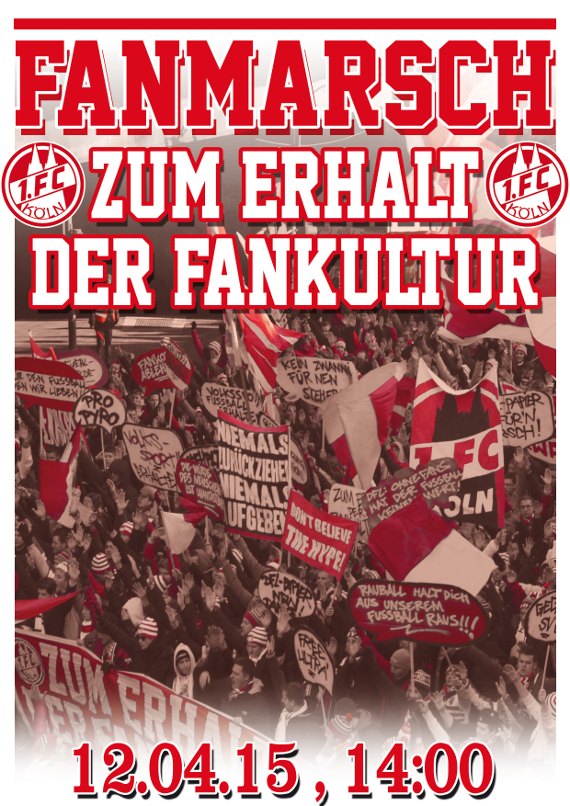 Mit diesem Flyer mobilisieren die Fans für den Protestmarsch<br />    <button type=