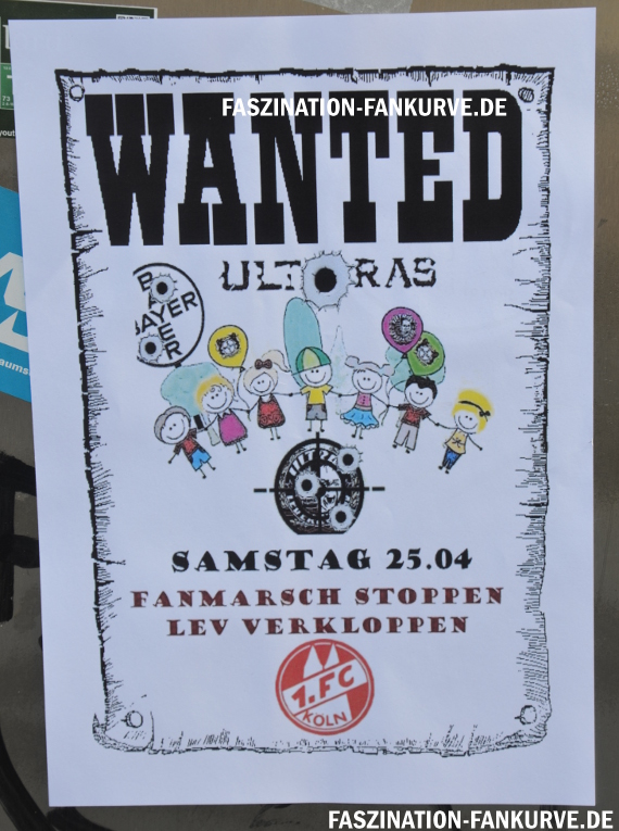 Plakataufruf in der Kölner Innenstadt<br />    <button type=