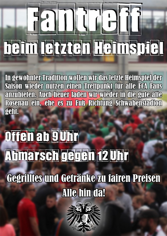 Der Flyer der Augsburger Fanszene<br />    <button type=