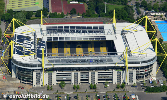 Das Stadion mit dem höchsten Zuschauerdurchschnitt: Dortmunds SIGNAL IDUNA PARK<br />    <button type=