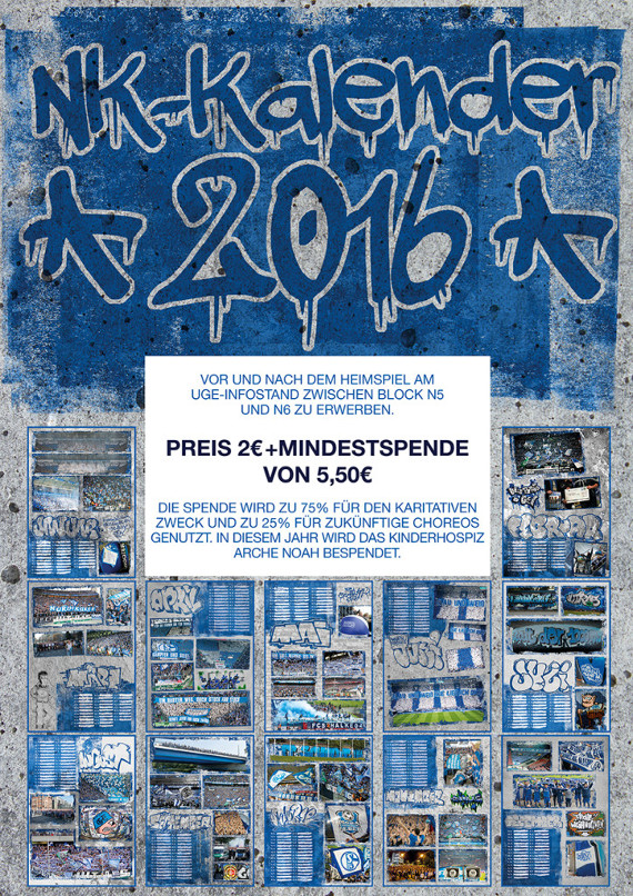 Die Werbung der Ultras für den Kalender<br />    <button type=