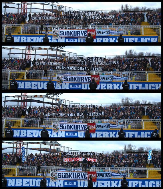 Spruchbänder der Horda Azzuro. Bild: Horda-Azzuro.de