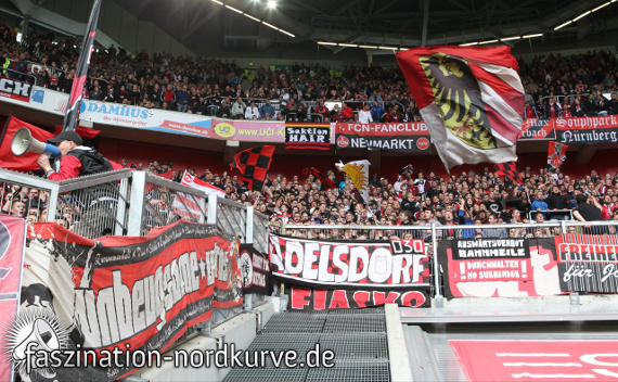 Die Nürnberger Fans bei besagtem Spiel in Düsseldorf<br />    <button type=