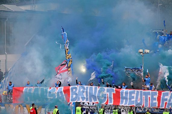 Pyroshow von Hansa Fans in Aue<br />    <button type=