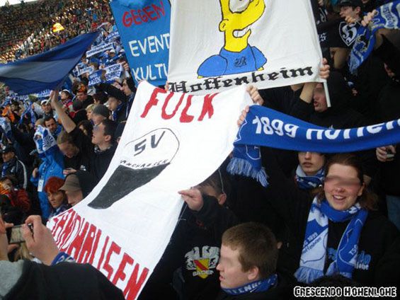 Hoffenheim und Sandhausen Anhänger mögen sich nicht wirklich<br />    <button type=