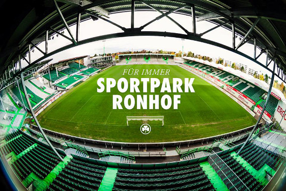 Seit Montag heißt das Stadion in Fürth auch offiziell wieder Sportpark Ronhof<br />    <button type=