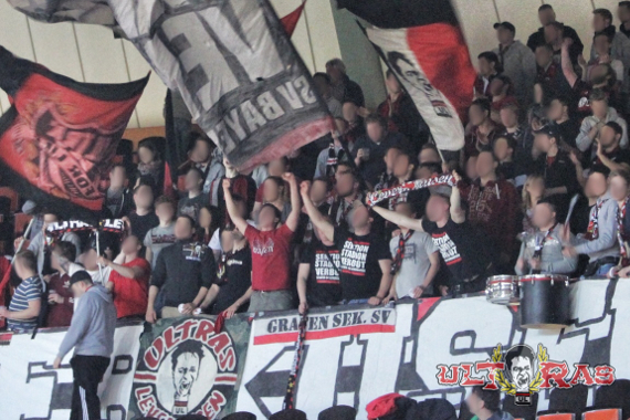 Sektion Stadionverbot beim letzten Giants Heimspiel gegen Vechta. Bild: Ultras-Leverkusen.de