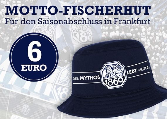 Der Motto-Fischerhut der Giasinga Buam<br />    <button type=