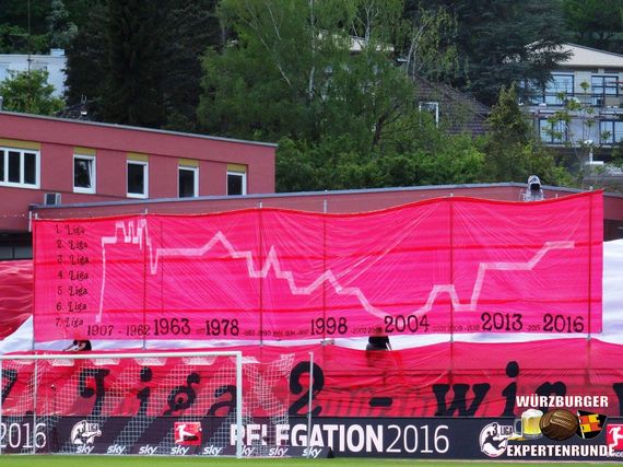 Die Choreografie der FWK-Fans. Bild: Würzburger Expertenrunde
