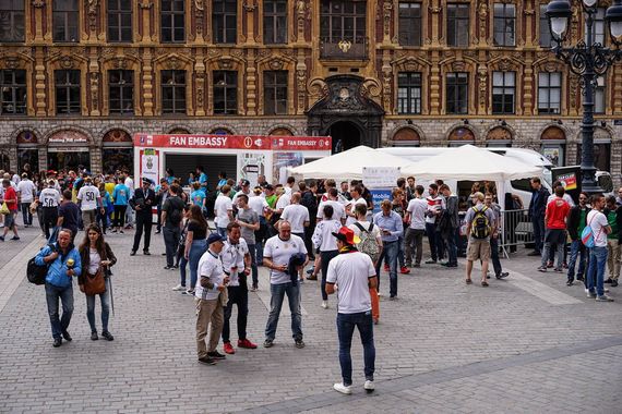 Die deutsche Fanbotschaft in Lille. Bild: Ingo Thiel/fanguide-em2016.de