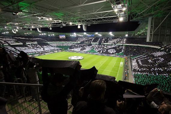 Diese Zettel-Choreografie aus Mönchengladbach machte den zweiten Platz.<br />Bild: Dirk Päffgen”><figcaption>Diese Zettel-Choreografie aus Mönchengladbach machte den zweiten Platz.<br />Bild: Dirk Päffgen</figcaption></figure>
<figure><img decoding=