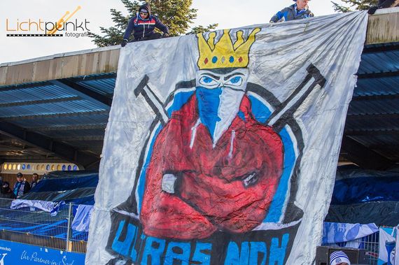 Die Choreografie der Ultras Nordhausen. Bild: Lichpunkt Fotografie