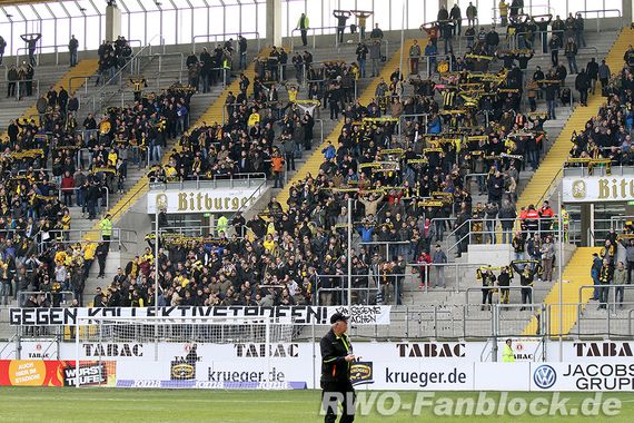 Protestplakat der Alemannia Fanszene. Bild: RWO-Fanblock.de