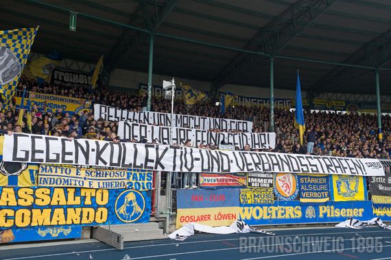 Cattiva Brunsviga sprach sich beim Heimspiel gegen den FC St. Pauli gegen DFB-Strafen aus.<br />Bild: Braunschweig1895.de”><figcaption>Cattiva Brunsviga sprach sich beim Heimspiel gegen den FC St. Pauli gegen DFB-Strafen aus.<br />Bild: Braunschweig1895.de</figcaption></figure>
                </div>
                
                <!-- YouTube (Meta-Feld) -->
                
            </div>
        </article>

                <script>
        (function() {
            var root = document.querySelector('.ff-single-news-gallery');
            if (!root) return;
            var slides = root.querySelectorAll('.ff-single-news-gallery-slide');
            var dots = root.querySelectorAll('.ff-single-news-gallery-dot');
            var prev = root.querySelector('.ff-single-news-gallery-prev');
            var next = root.querySelector('.ff-single-news-gallery-next');
            var n = slides.length;
            if (n < 2) return;
            var i = 0;
            function closeAllImgInfo() {
                root.querySelectorAll('.ff-fv-img-info-host.is-info-open').forEach(function(host) {
                    host.classList.remove('is-info-open');
                    var b = host.querySelector('.ff-fv-img-info-btn');
                    var p = host.querySelector('.ff-fv-img-info-panel');
                    if (b) b.setAttribute('aria-expanded', 'false');
                    if (p) p.setAttribute('aria-hidden', 'true');
                });
            }
            function show(idx) {
                closeAllImgInfo();
                i = ((idx % n) + n) % n;
                for (var s = 0; s < n; s++) {
                    if (s === i) slides[s].removeAttribute('hidden'); else slides[s].setAttribute('hidden', '');
                }
                for (var s = 0; s < dots.length; s++) {
                    dots[s].classList.toggle('is-active', s === i);
                    dots[s].setAttribute('aria-selected', s === i ? 'true' : 'false');
                }
            }
            if (prev) prev.addEventListener('click', function() { show(i - 1); });
            if (next) next.addEventListener('click', function() { show(i + 1); });
            for (var d = 0; d < dots.length; d++) {
                (function(di) { dots[di].addEventListener('click', function() { show(di); }); })(d);
            }
        })();
        </script>
        
        <!-- Kommentare -->
                <section class=