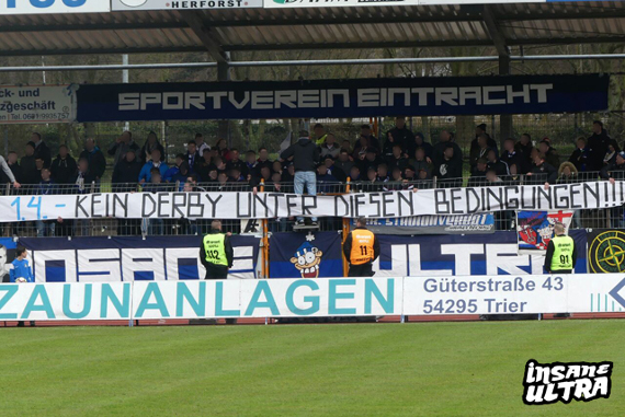 Insane Ultra Trier ruft auf, dem Derby fern zu bleiben. Bild: www.insane-ultra.de