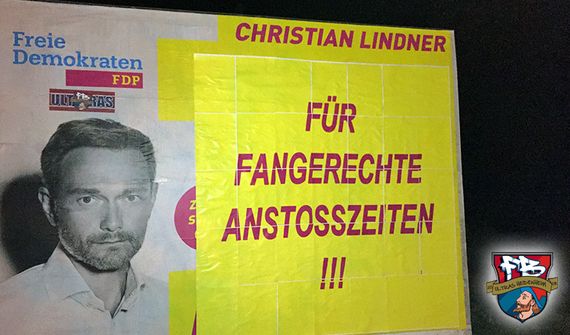 Von Heidenheimer Ultras abgeänderte Wahlwerbung.<br />Bild: Fanatico-Boys.de”><figcaption>Von Heidenheimer Ultras abgeänderte Wahlwerbung.<br />Bild: Fanatico-Boys.de</figcaption></figure>
<figure><img decoding=