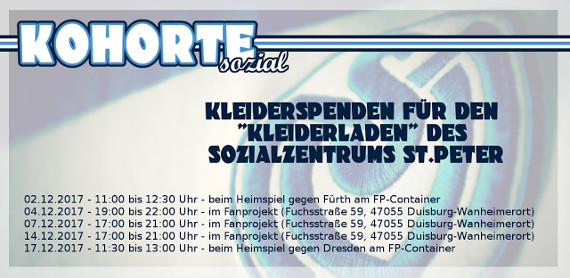 Spendenaufruf der Kohorte.<br />Bild: Kohorte Ultras”><figcaption>Spendenaufruf der Kohorte.<br />Bild: Kohorte Ultras</figcaption></figure>
<figure><img decoding=