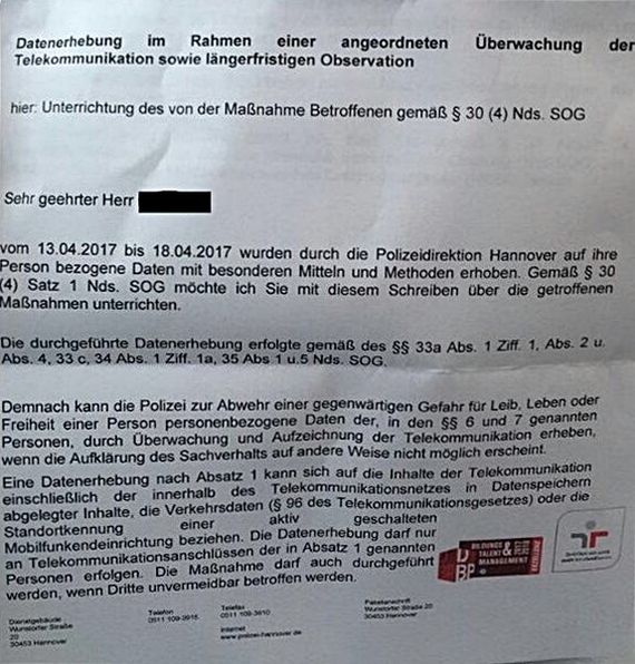 Schreiben der Polizei Hannover an einen betroffenen Fan.<br />Bild: Fanhilfe Hannover”><figcaption>Schreiben der Polizei Hannover an einen betroffenen Fan.<br />Bild: Fanhilfe Hannover</figcaption></figure>
<figure><img decoding=