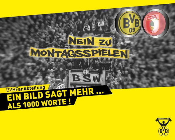 Zehntausende BVB-Fans boykottierten gestern das Montagsspiel.<br />Bild: BVB-Fanabteilung.de”><figcaption>Zehntausende BVB-Fans boykottierten gestern das Montagsspiel.<br />Bild: BVB-Fanabteilung.de</figcaption></figure>
                </div>
                
                <!-- YouTube (Meta-Feld) -->
                
            </div>
        </article>

                <script>
        (function() {
            var root = document.querySelector('.ff-single-news-gallery');
            if (!root) return;
            var slides = root.querySelectorAll('.ff-single-news-gallery-slide');
            var dots = root.querySelectorAll('.ff-single-news-gallery-dot');
            var prev = root.querySelector('.ff-single-news-gallery-prev');
            var next = root.querySelector('.ff-single-news-gallery-next');
            var n = slides.length;
            if (n < 2) return;
            var i = 0;
            function closeAllImgInfo() {
                root.querySelectorAll('.ff-fv-img-info-host.is-info-open').forEach(function(host) {
                    host.classList.remove('is-info-open');
                    var b = host.querySelector('.ff-fv-img-info-btn');
                    var p = host.querySelector('.ff-fv-img-info-panel');
                    if (b) b.setAttribute('aria-expanded', 'false');
                    if (p) p.setAttribute('aria-hidden', 'true');
                });
            }
            function show(idx) {
                closeAllImgInfo();
                i = ((idx % n) + n) % n;
                for (var s = 0; s < n; s++) {
                    if (s === i) slides[s].removeAttribute('hidden'); else slides[s].setAttribute('hidden', '');
                }
                for (var s = 0; s < dots.length; s++) {
                    dots[s].classList.toggle('is-active', s === i);
                    dots[s].setAttribute('aria-selected', s === i ? 'true' : 'false');
                }
            }
            if (prev) prev.addEventListener('click', function() { show(i - 1); });
            if (next) next.addEventListener('click', function() { show(i + 1); });
            for (var d = 0; d < dots.length; d++) {
                (function(di) { dots[di].addEventListener('click', function() { show(di); }); })(d);
            }
        })();
        </script>
        
        <!-- Kommentare -->
                <section class=