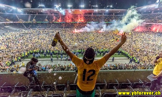 In Bern wurde gestern der erste Meistertitel seit 1986 gefeiert. Bild: ybforever.ch