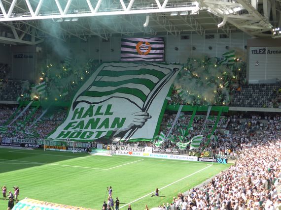 Das Intro der Hammarby IF-Fans.<br />    <button type=