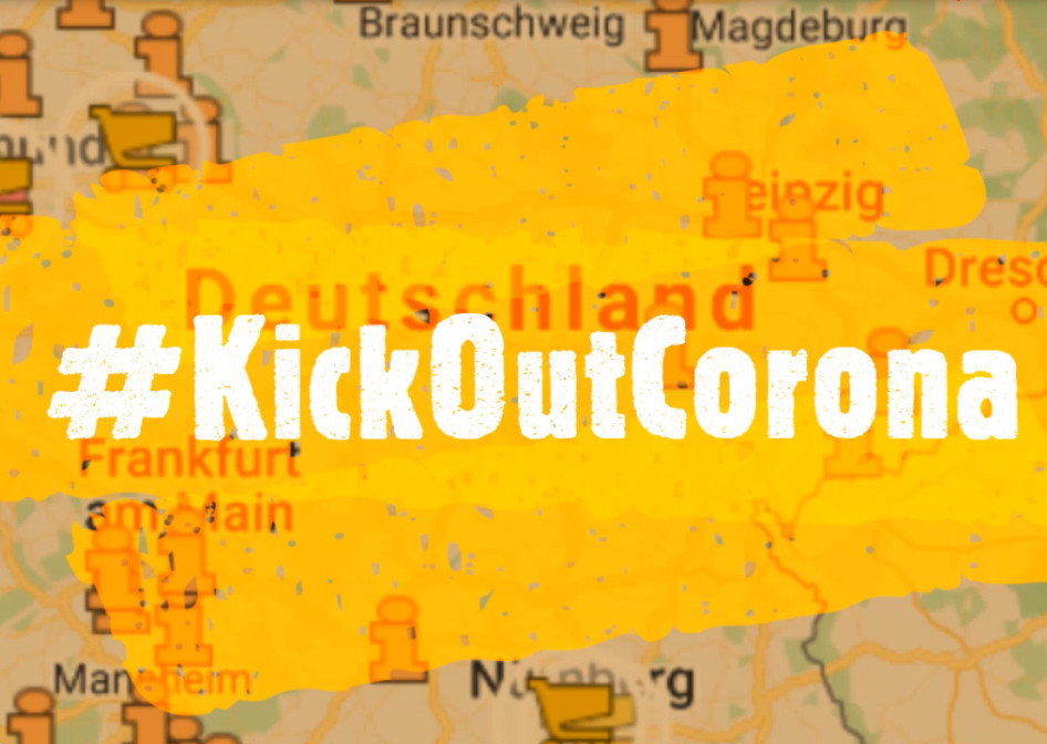 Die virtuelle Karte der Hilfs- und Unterstützungsangebote von KickIn!. Bild: inklusion-fussball.de