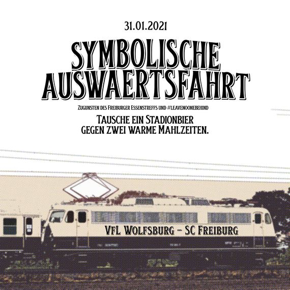 Aufruf zur Spendenaktion der SC Freiburg-Fans.