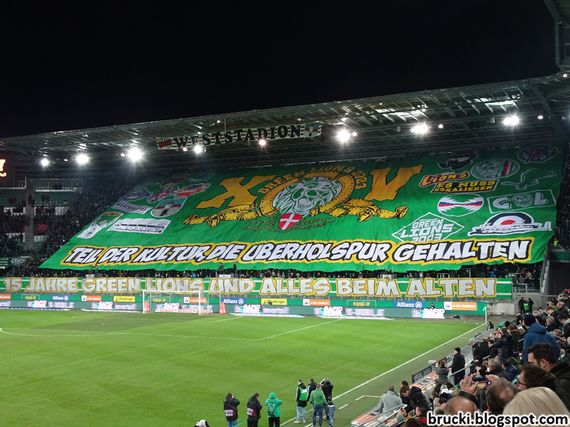 Die Choreografie zu 15 Jahren Green Lions aus dem Jahr 2018.<br />Bild: brucki.blogspot.com“><figcaption>Die Choreografie zu 15 Jahren Green Lions aus dem Jahr 2018.<br />Bild: brucki.blogspot.com</figcaption></figure>
            </div>

                    </article>

                <section class=