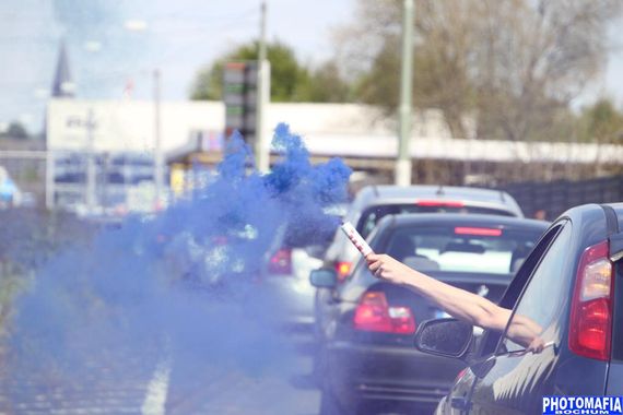 VfL Bochum-Fans feierten Platz 3 mit einem Autokorso. Bild: Photomafia-Bochum.de