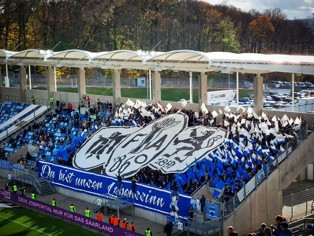 Gästefans | 1. FC Saarbrücken – TSV 1860 München (11.11.2023) 2-3