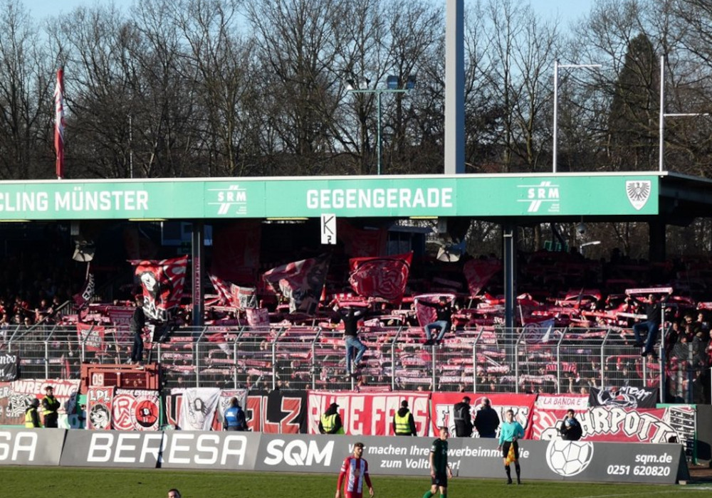 Gästefans | SC Preußen Münster – Rot-Weiss Essen (28.01.2024) 2-1